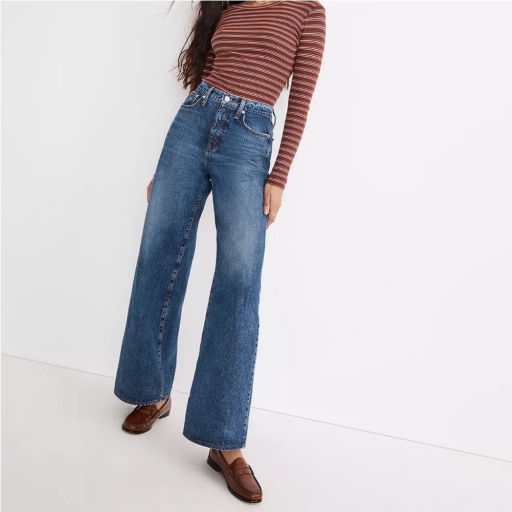 Madewell Superwide Leg Jeans in Desota Wash